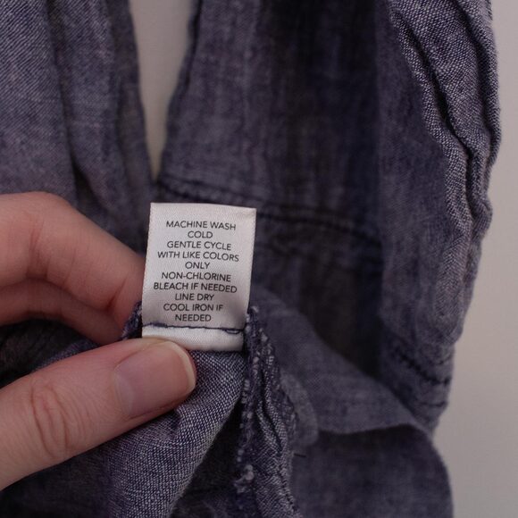 Boho VTG Linen Shirt Rugged Stitch Oversized Top C&B Lagenlook S | Soft Summer - Picture 8 of 8